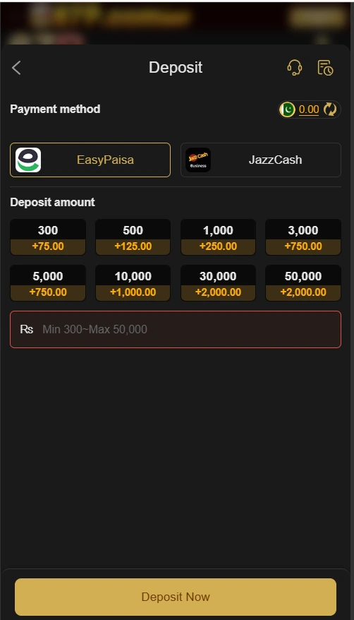 87P Game Deposite and withdrawls
